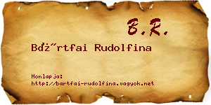 Bártfai Rudolfina névjegykártya